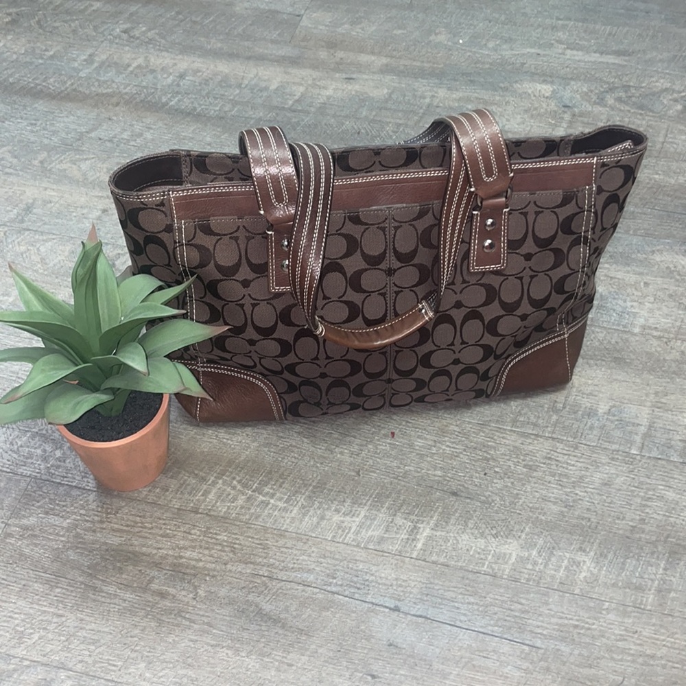 Coach Two Toned Brown Handbag